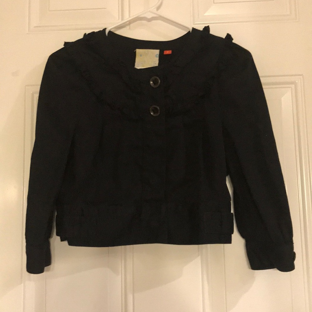 Hinge crop black jacket